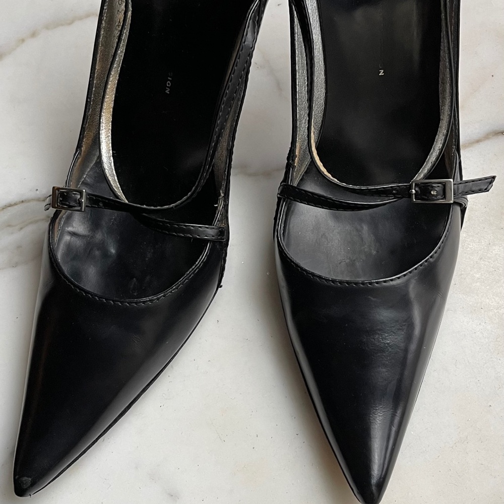 VICINI Black Leather VINTAGE 39 1/2 EU, 8 1/2 US pristine - Picture 5 of 8